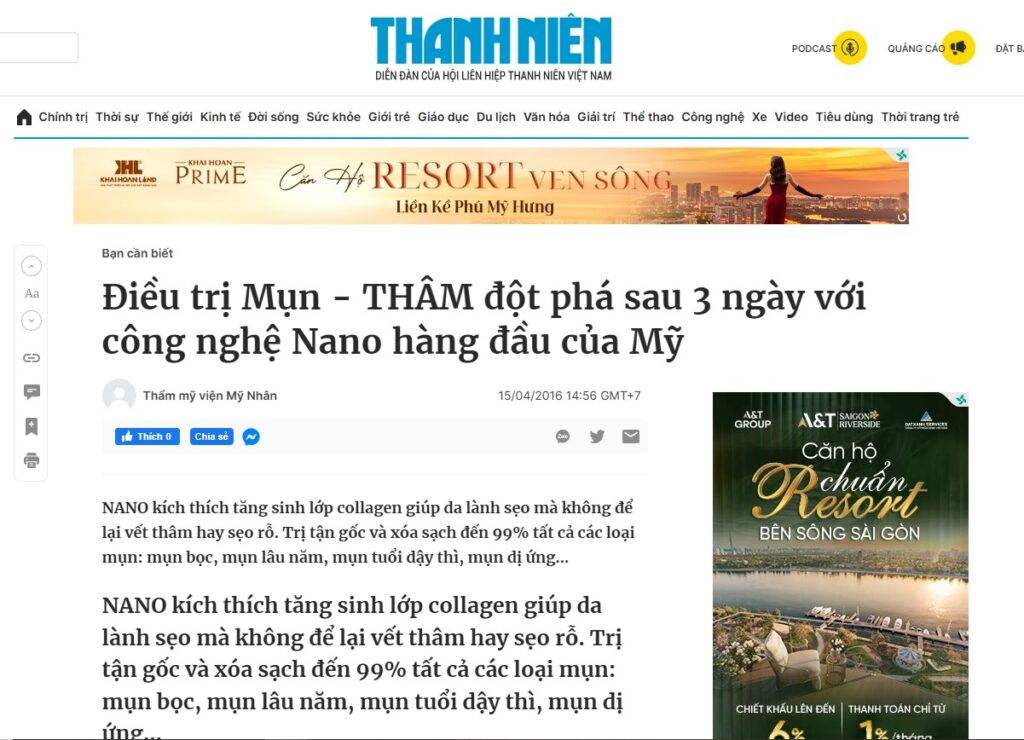 Truyền thông Mỹ Viện Mỹ Nhân
