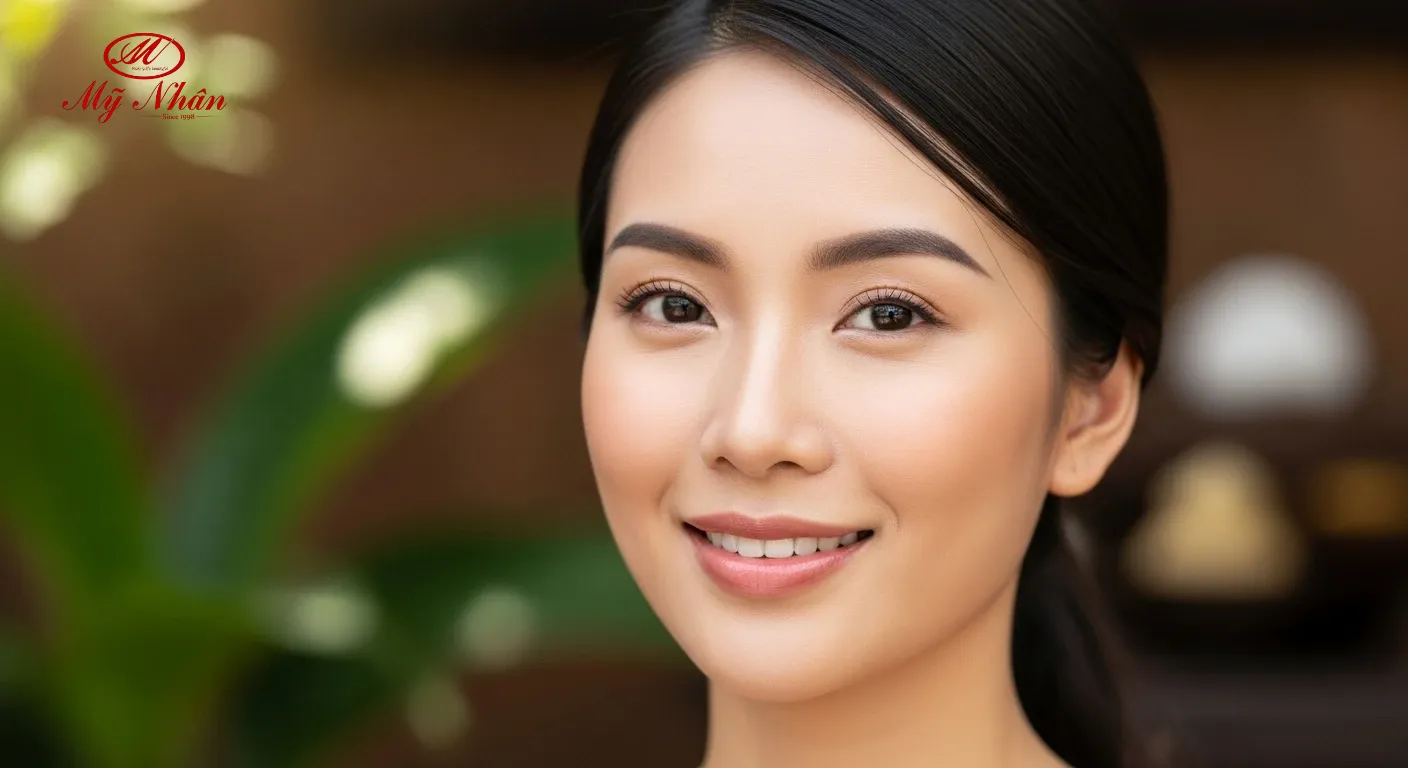 Người phụ nữ trẻ khỏe mạnh, làn da rạng rỡ sau khi điều trị nám bằng phương pháp Đông y.