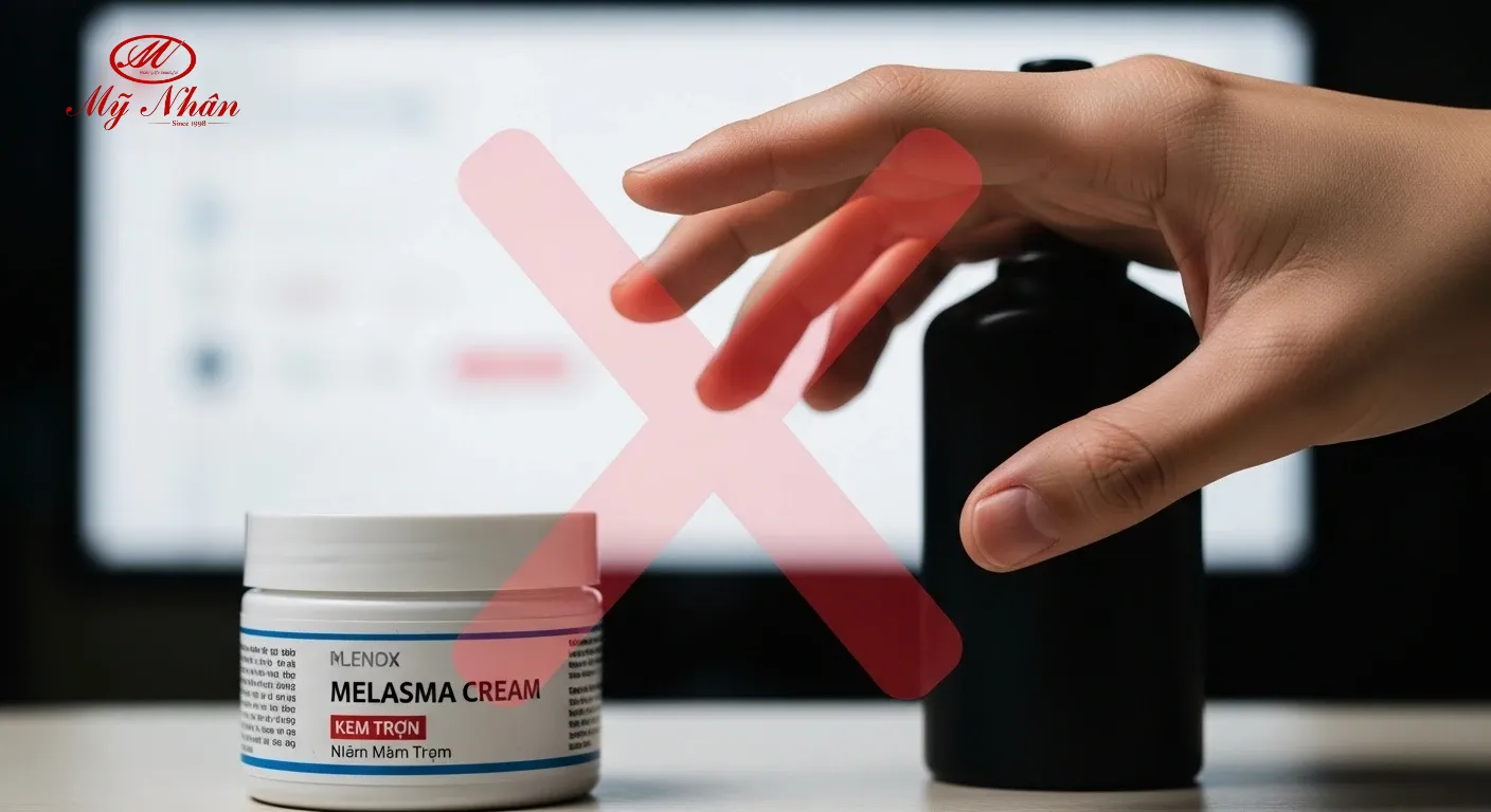 Cảnh báo nguy hiểm từ mỹ phẩm giả, kem trộn trị nám không rõ nguồn gốc gây hại cho da.
