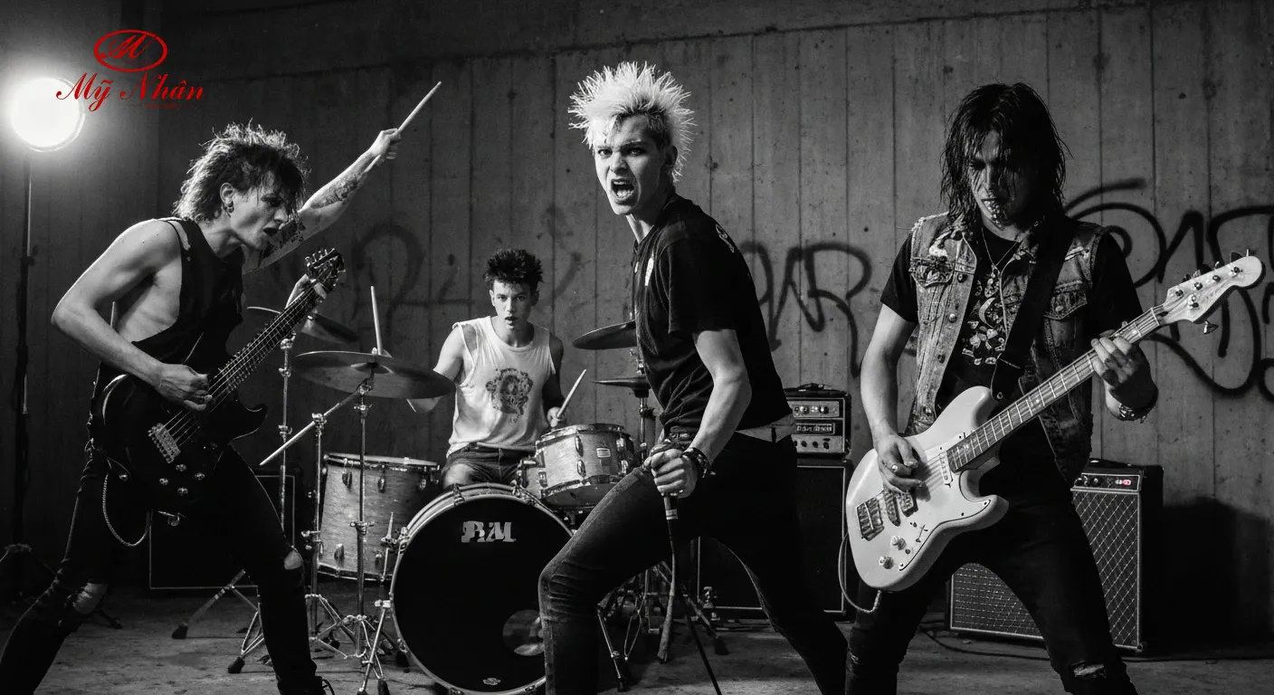 Hình ảnh cận cảnh tóc mái chạm vào trán và một phần của mũ bảo hiểm, minh họa các tác nhân gây mụn ẩn.